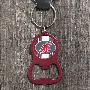 💞 New Washington State University WSU Cougars Red Keychain Bottle Opener
